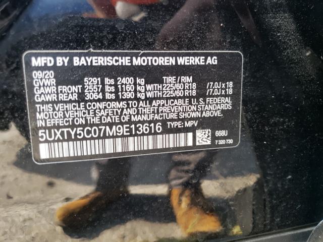 Photo 9 VIN: 5UXTY5C07M9E13616 - BMW X3 XDRIVE3 