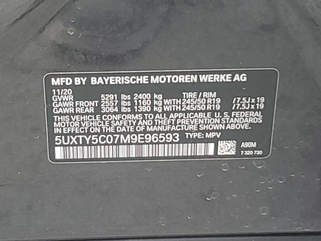 Photo 12 VIN: 5UXTY5C07M9E96593 - BMW X3 XDRIVE3 