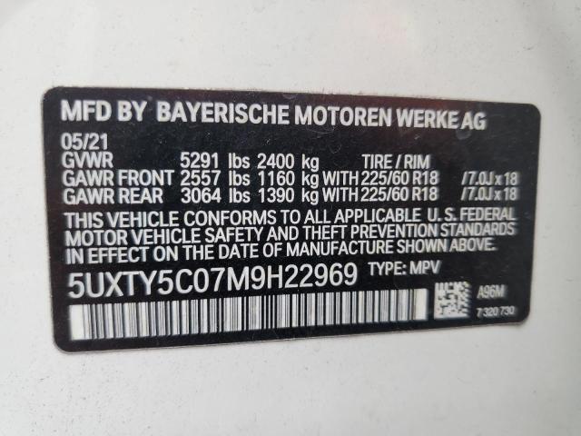 Photo 12 VIN: 5UXTY5C07M9H22969 - BMW X3 XDRIVE3 