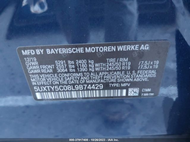 Photo 8 VIN: 5UXTY5C08L9B74429 - BMW X3 