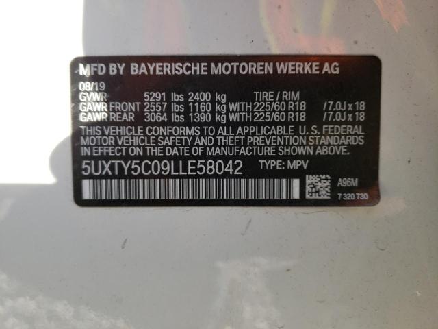 Photo 9 VIN: 5UXTY5C09LLE58042 - BMW X3 XDRIVE3 