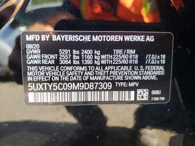 Photo 9 VIN: 5UXTY5C09M9D87309 - BMW X3 XDRIVE3 