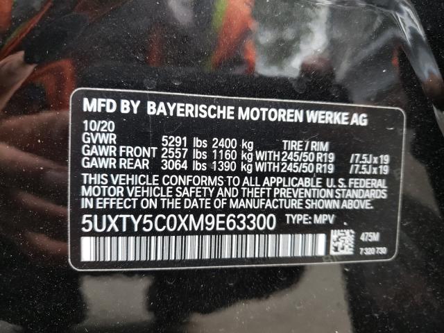 Photo 9 VIN: 5UXTY5C0XM9E63300 - BMW X3 XDRIVE3 