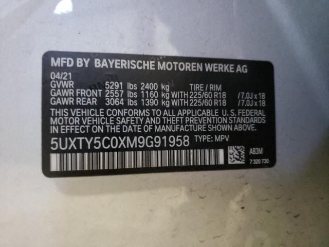 Photo 12 VIN: 5UXTY5C0XM9G91958 - BMW X3 XDRIVE3 