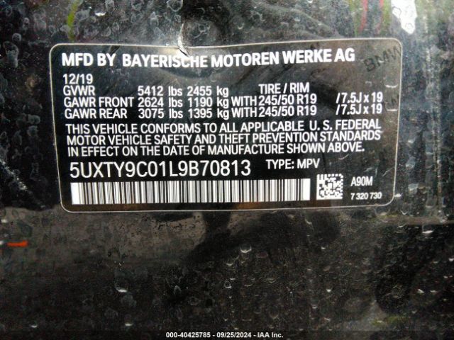 Photo 8 VIN: 5UXTY9C01L9B70813 - BMW X3 