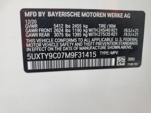 Photo 12 VIN: 5UXTY9C07M9F31415 - BMW X3 