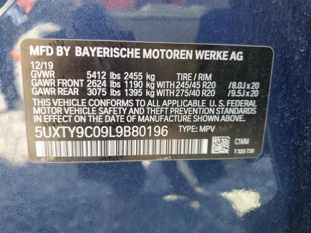 Photo 12 VIN: 5UXTY9C09L9B80196 - BMW X3 XDRIVEM 