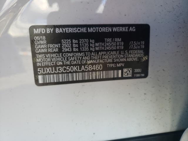 Photo 9 VIN: 5UXUJ3C50KLA58460 - BMW X4 XDRIVE3 