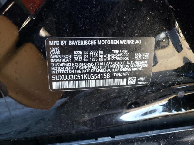 Photo 11 VIN: 5UXUJ3C51KLG54158 - BMW X4 XDRIVE3 