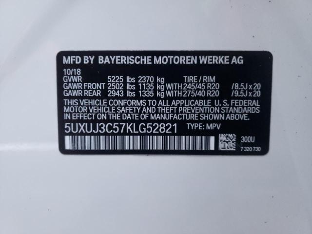 Photo 9 VIN: 5UXUJ3C57KLG52821 - BMW X4 XDRIVE3 