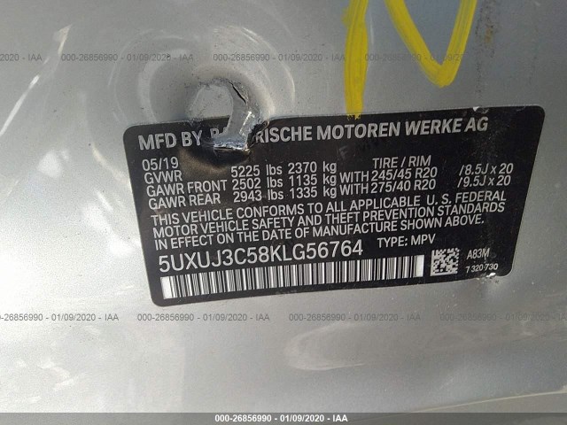 Photo 8 VIN: 5UXUJ3C58KLG56764 - BMW X4 