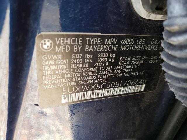 Photo 12 VIN: 5UXWX5C50BL706640 - BMW X3 XDRIVE2 