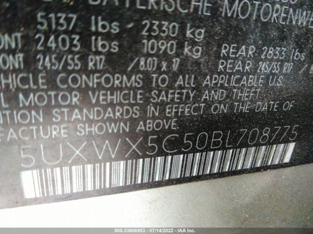 Photo 8 VIN: 5UXWX5C50BL708775 - BMW X3 