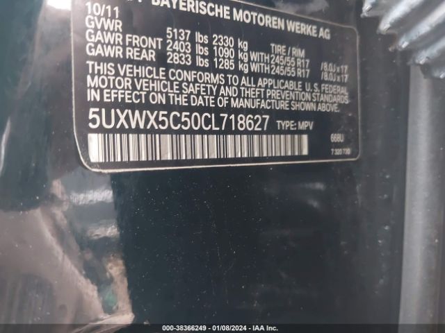 Photo 8 VIN: 5UXWX5C50CL718627 - BMW X3 