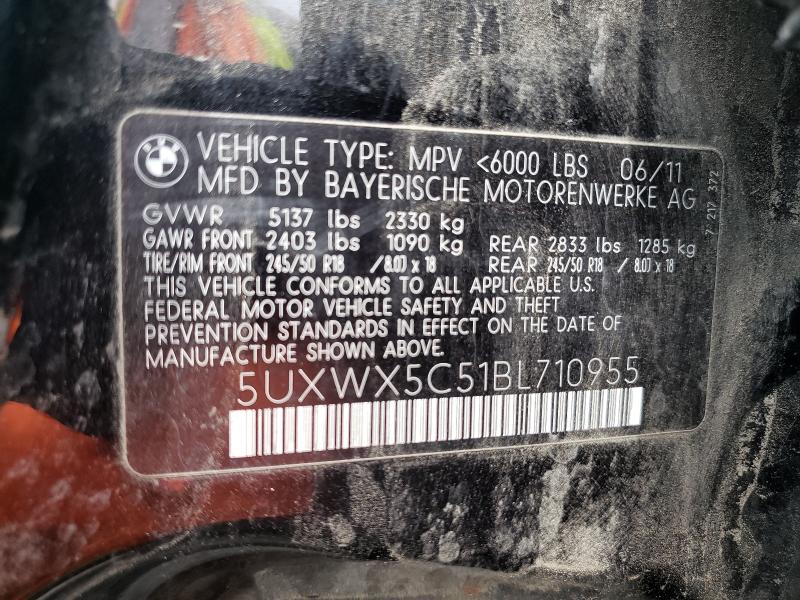 Photo 9 VIN: 5UXWX5C51BL710955 - BMW X3 XDRIVE2 