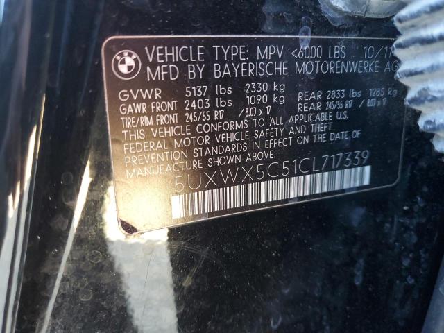 Photo 12 VIN: 5UXWX5C51CL717339 - BMW X3 XDRIVE2 