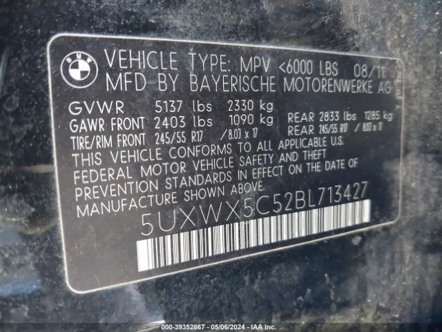 Photo 8 VIN: 5UXWX5C52BL713427 - BMW X3 