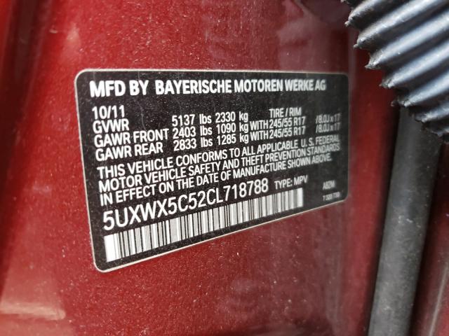 Photo 9 VIN: 5UXWX5C52CL718788 - BMW X3 XDRIVE2 