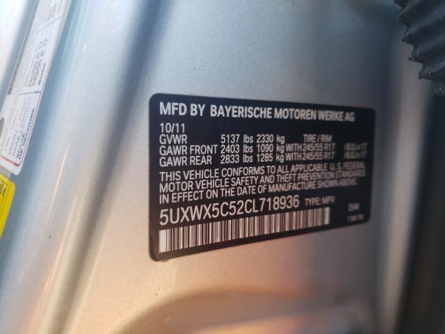 Photo 9 VIN: 5UXWX5C52CL718936 - BMW X3 XDRIVE2 