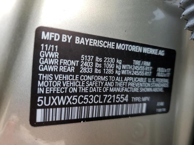 Photo 12 VIN: 5UXWX5C53CL721554 - BMW X3 XDRIVE2 