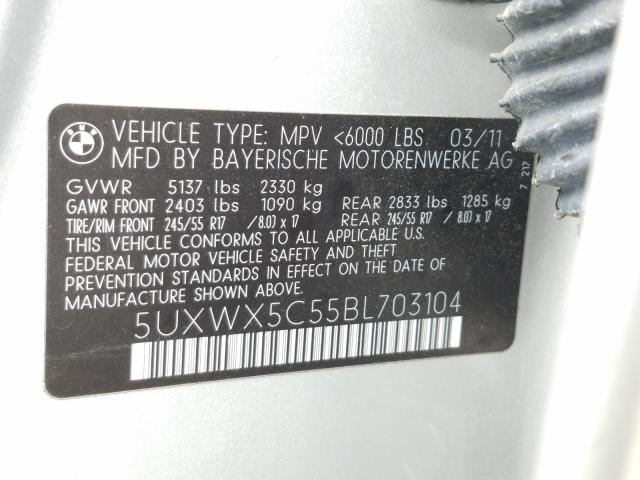 Photo 9 VIN: 5UXWX5C55BL703104 - BMW X3 XDRIVE2 