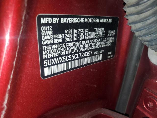 Photo 12 VIN: 5UXWX5C55CL724357 - BMW X3 XDRIVE2 