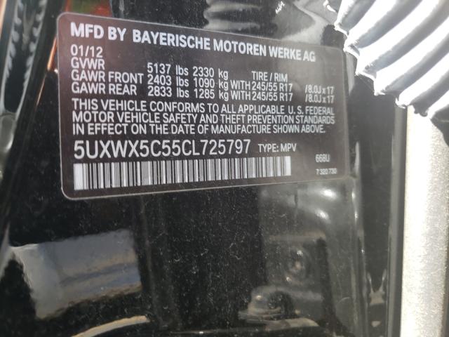 Photo 9 VIN: 5UXWX5C55CL725797 - BMW X3 XDRIVE2 