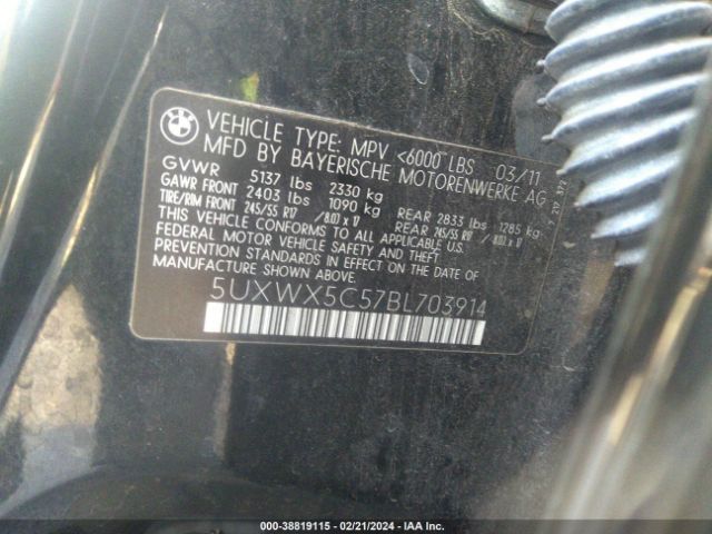 Photo 8 VIN: 5UXWX5C57BL703914 - BMW X3 