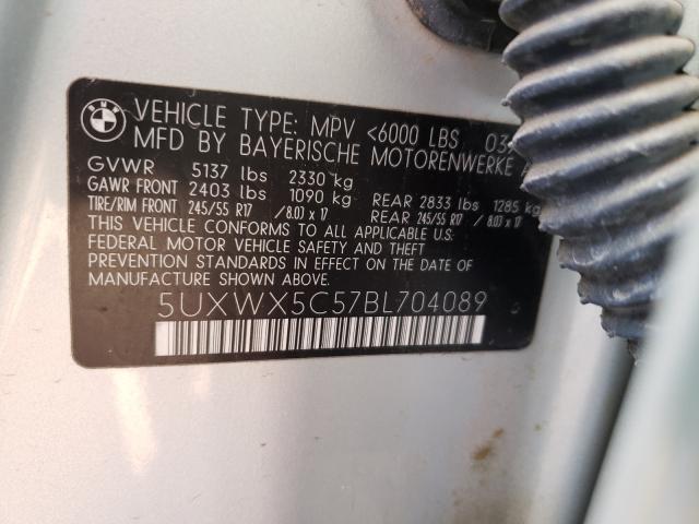 Photo 9 VIN: 5UXWX5C57BL704089 - BMW X3 XDRIVE2 