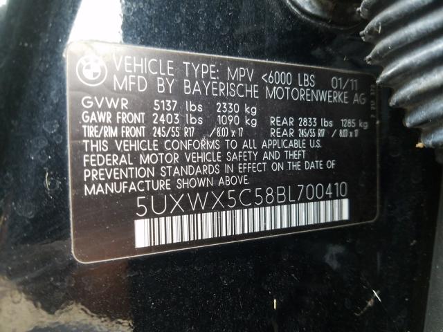 Photo 9 VIN: 5UXWX5C58BL700410 - BMW X3 