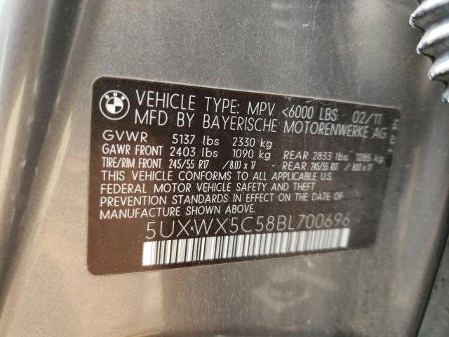 Photo 9 VIN: 5UXWX5C58BL700696 - BMW X3 XDRIVE2 