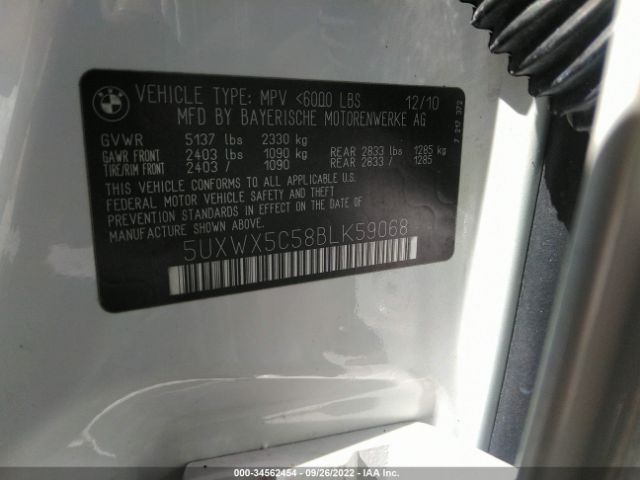 Photo 8 VIN: 5UXWX5C58BLK59068 - BMW X3 