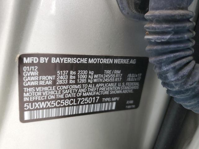 Photo 11 VIN: 5UXWX5C58CL725017 - BMW X3 XDRIVE2 