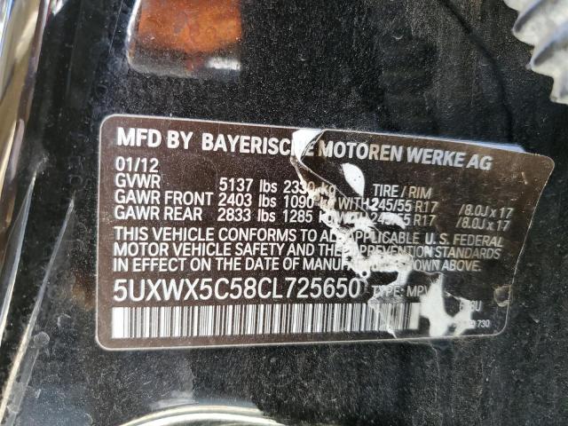 Photo 12 VIN: 5UXWX5C58CL725650 - BMW X3 