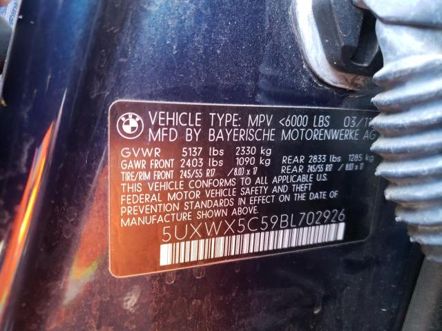 Photo 9 VIN: 5UXWX5C59BL702926 - BMW X3 XDRIVE2 