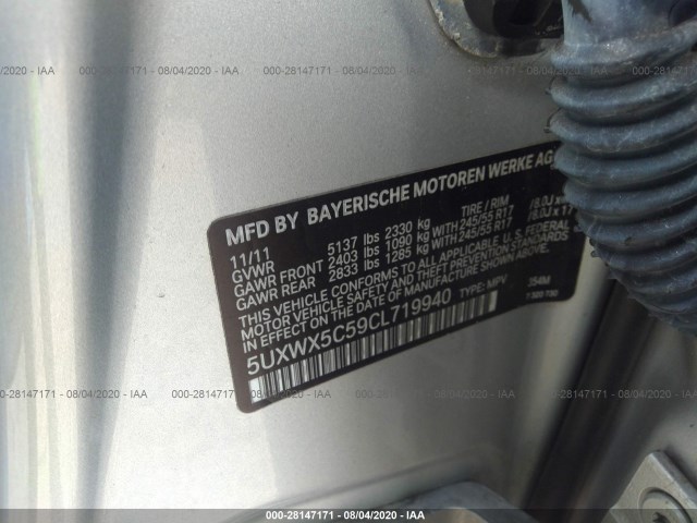 Photo 8 VIN: 5UXWX5C59CL719940 - BMW X3 