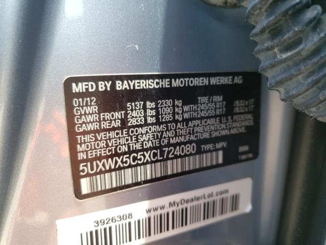 Photo 9 VIN: 5UXWX5C5XCL724080 - BMW X3 