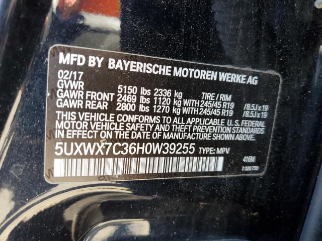 Photo 11 VIN: 5UXWX7C36H0W39255 - BMW X3 