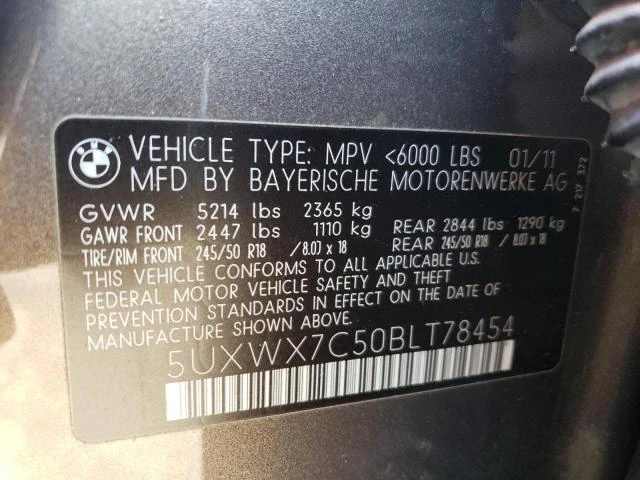 Photo 13 VIN: 5UXWX7C50BLT78454 - BMW X3 XDRIVE3 