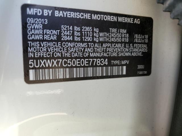 Photo 9 VIN: 5UXWX7C50E0E77834 - BMW X3 XDRIVE3 