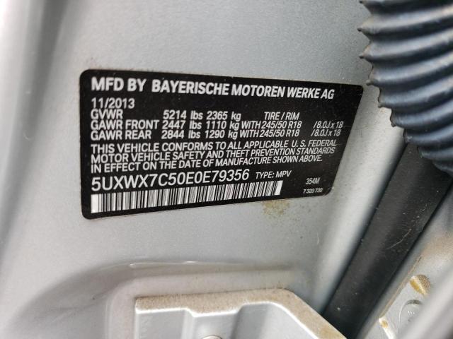 Photo 13 VIN: 5UXWX7C50E0E79356 - BMW X3 XDRIVE3 