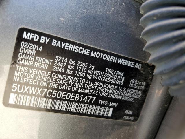 Photo 12 VIN: 5UXWX7C50E0E81477 - BMW X3 XDRIVE3 