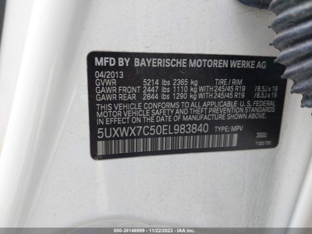 Photo 8 VIN: 5UXWX7C50EL983840 - BMW X3 