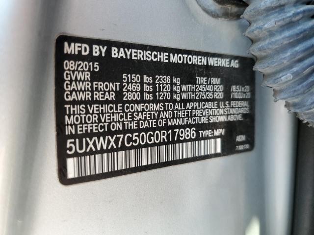 Photo 13 VIN: 5UXWX7C50G0R17986 - BMW X3 XDRIVE3 