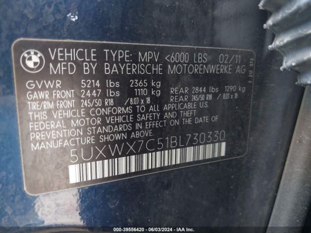 Photo 8 VIN: 5UXWX7C51BL730330 - BMW X3 