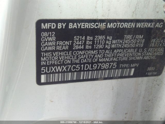 Photo 8 VIN: 5UXWX7C51DL979875 - BMW X3 