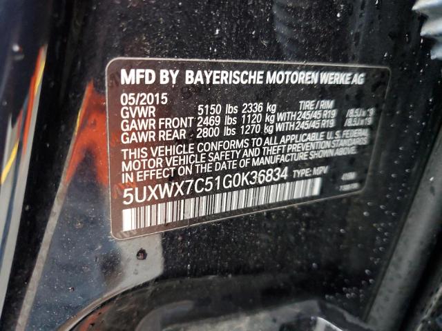 Photo 12 VIN: 5UXWX7C51G0K36834 - BMW X3 XDRIVE3 