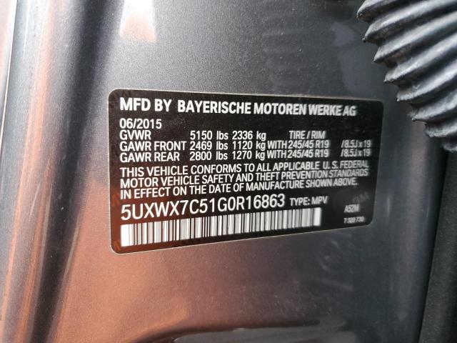 Photo 13 VIN: 5UXWX7C51G0R16863 - BMW X3 XDRIVE3 