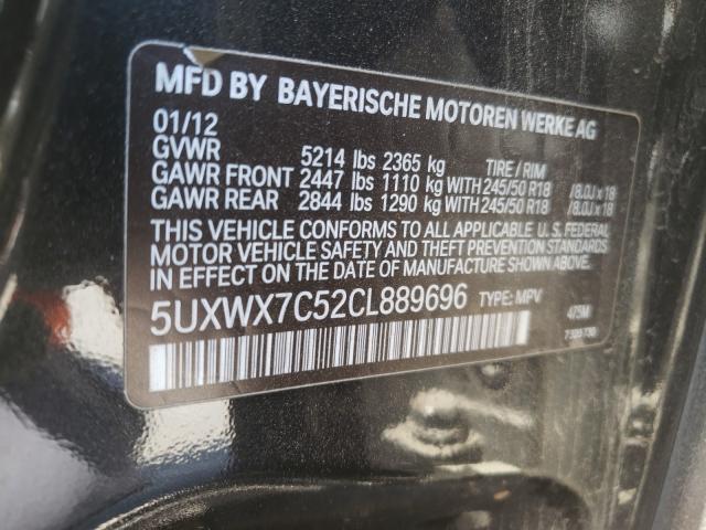 Photo 9 VIN: 5UXWX7C52CL889696 - BMW X3 XDRIVE3 