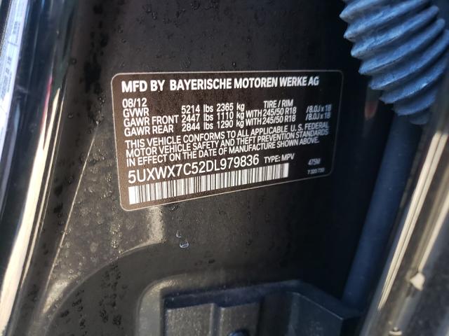 Photo 9 VIN: 5UXWX7C52DL979836 - BMW X3 XDRIVE3 